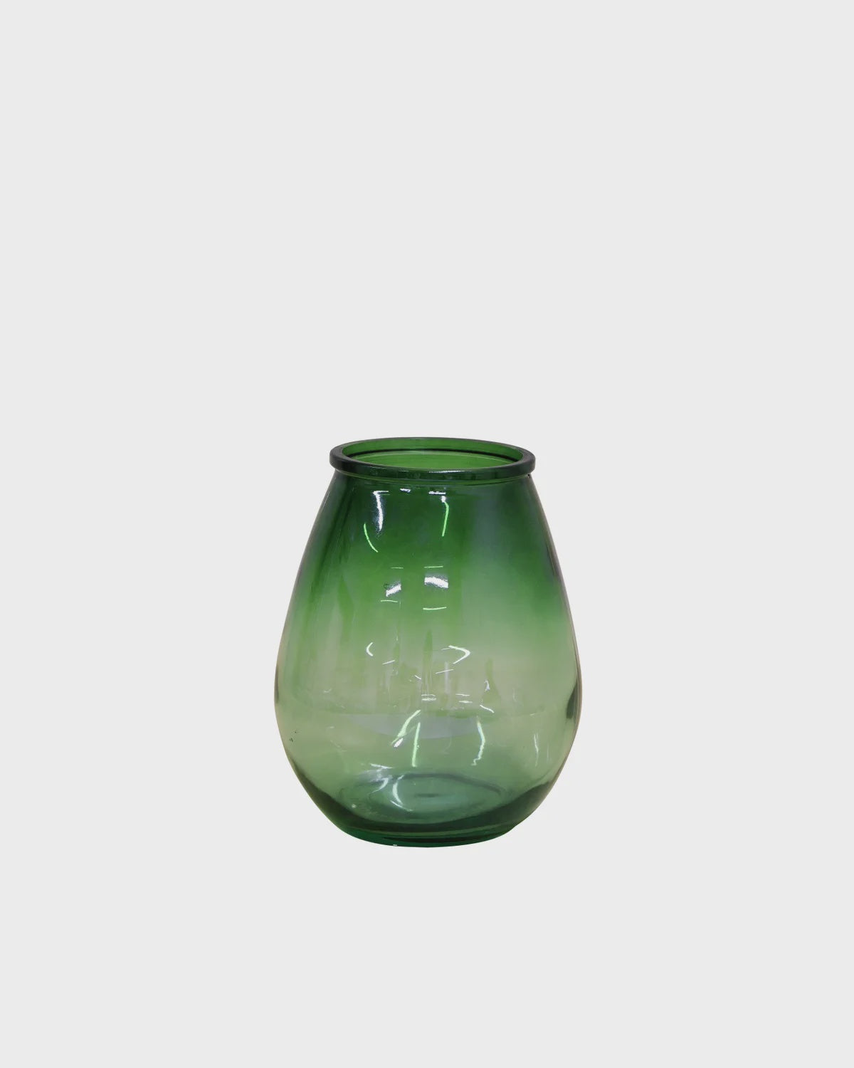 Broste Bonita Glass Vase Hurricane 23cm - Fading Green