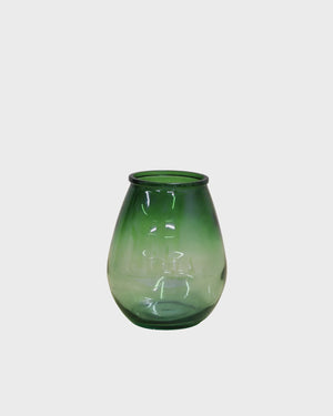 Broste Bonita Glass Vase Hurricane 23cm - Fading Green
