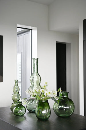 Broste Eteria Glass Bottle 45cm - Spring Green