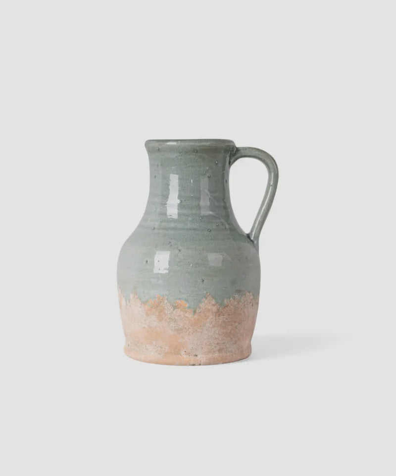 French Country Collections Varese Jug Pale Blue Ceramic pitcher with a gradient finish