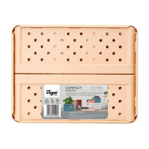Compact Folding Crate - Peach Pink
