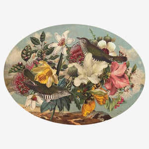 Tanya Wolfkamp Oval Placemat set of 4 - Vintage Birds
