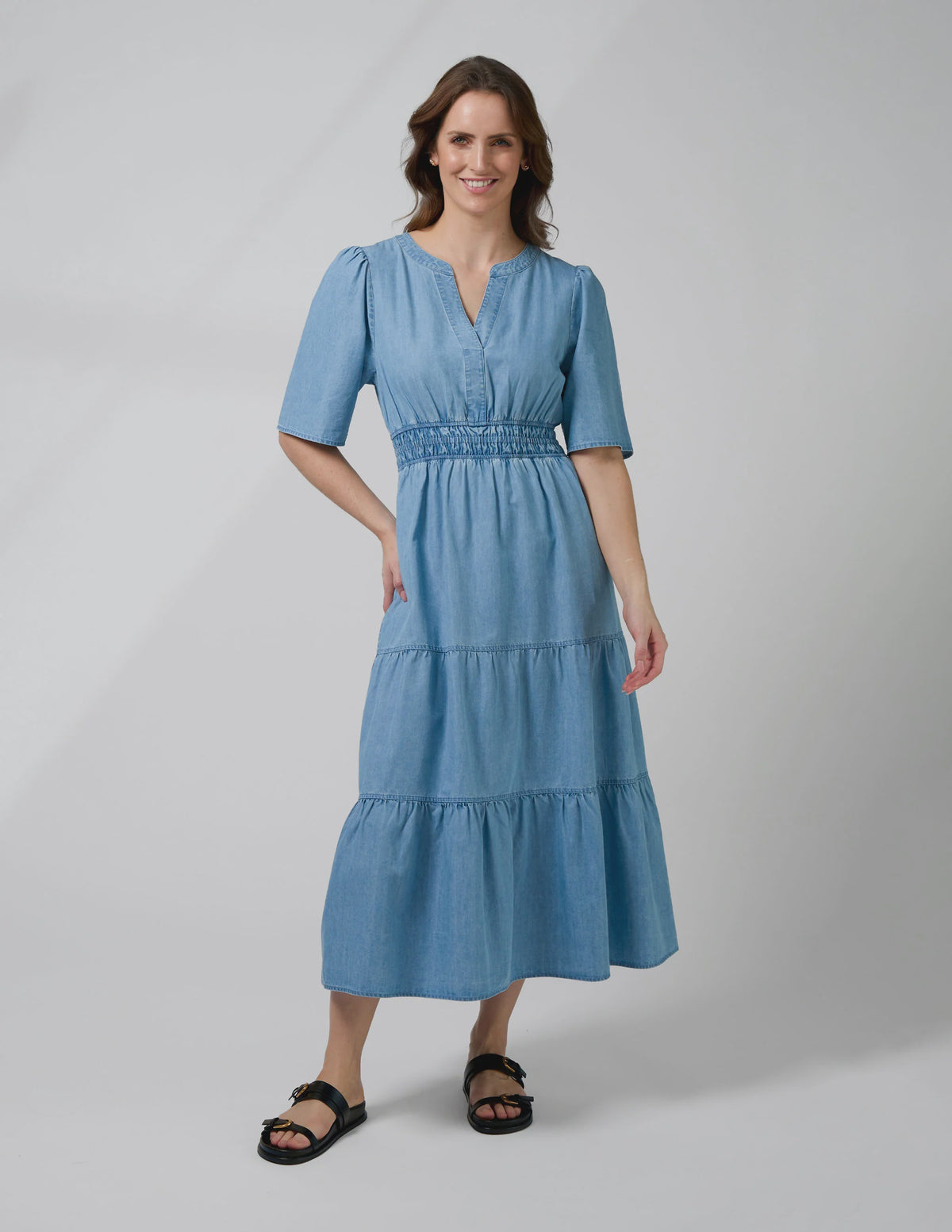 Vittoria Dress - Light Wash