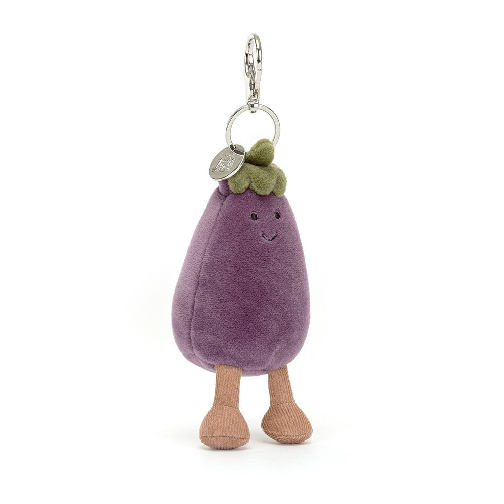 Vivacious Vegetable Aubergine Bag Charm Jellycat