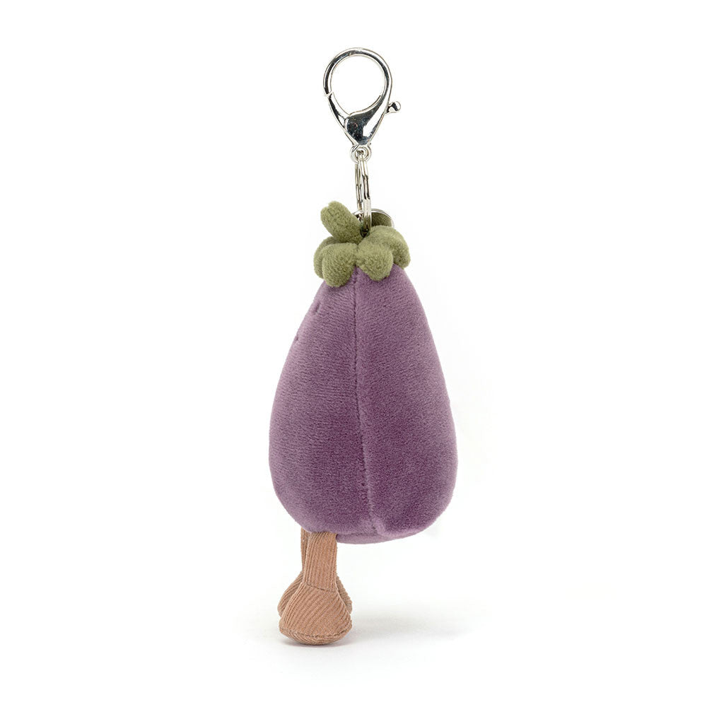 Vivacious Vegetable Aubergine Bag Charm Jellycat
