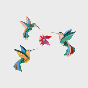 Studio Roof Wall Art B4 - Dance of Hummingbirds Set