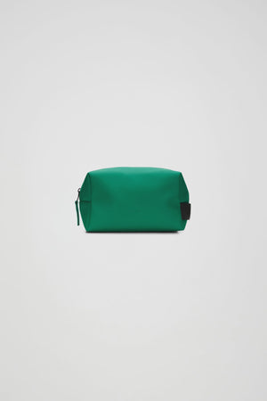 RAINS Wash Bag Small - Envy green zippered cosmetic pouch