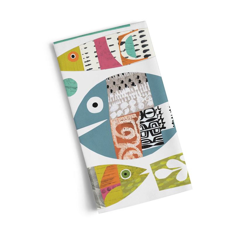 WerkShoppe - Fish School - Cotton Tea Towel