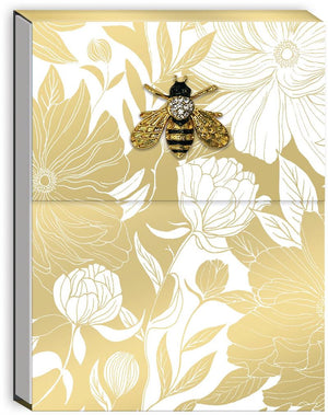 Punch Studio - White Dahlias - Brooch Notepad