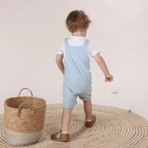 Little Bee by Dimples Cotton Overalls - Blue