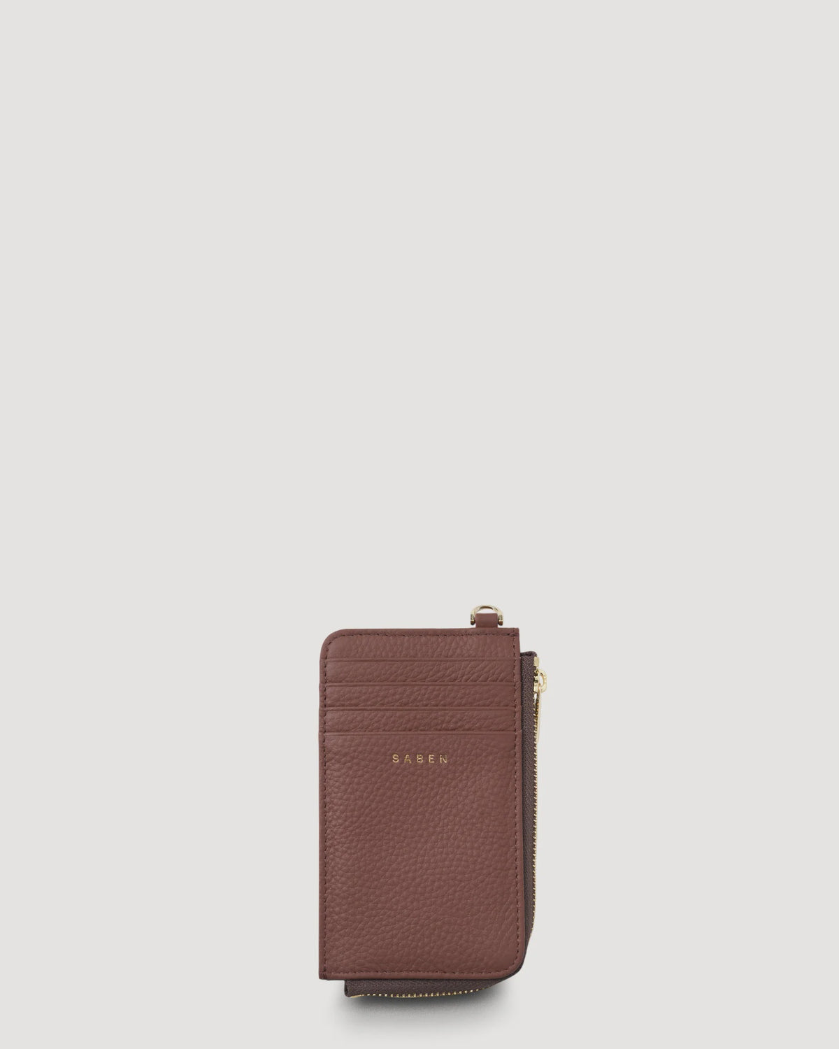 Saben Winona Card Holder - Umber brown leather