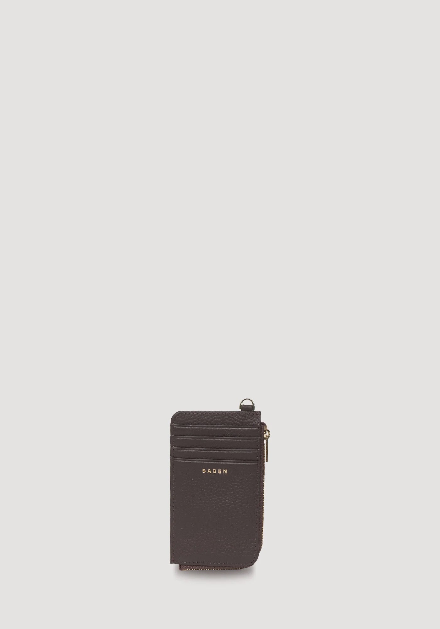 SABEN SS26 Winona Card Holder Cacao dark brown leather wallet