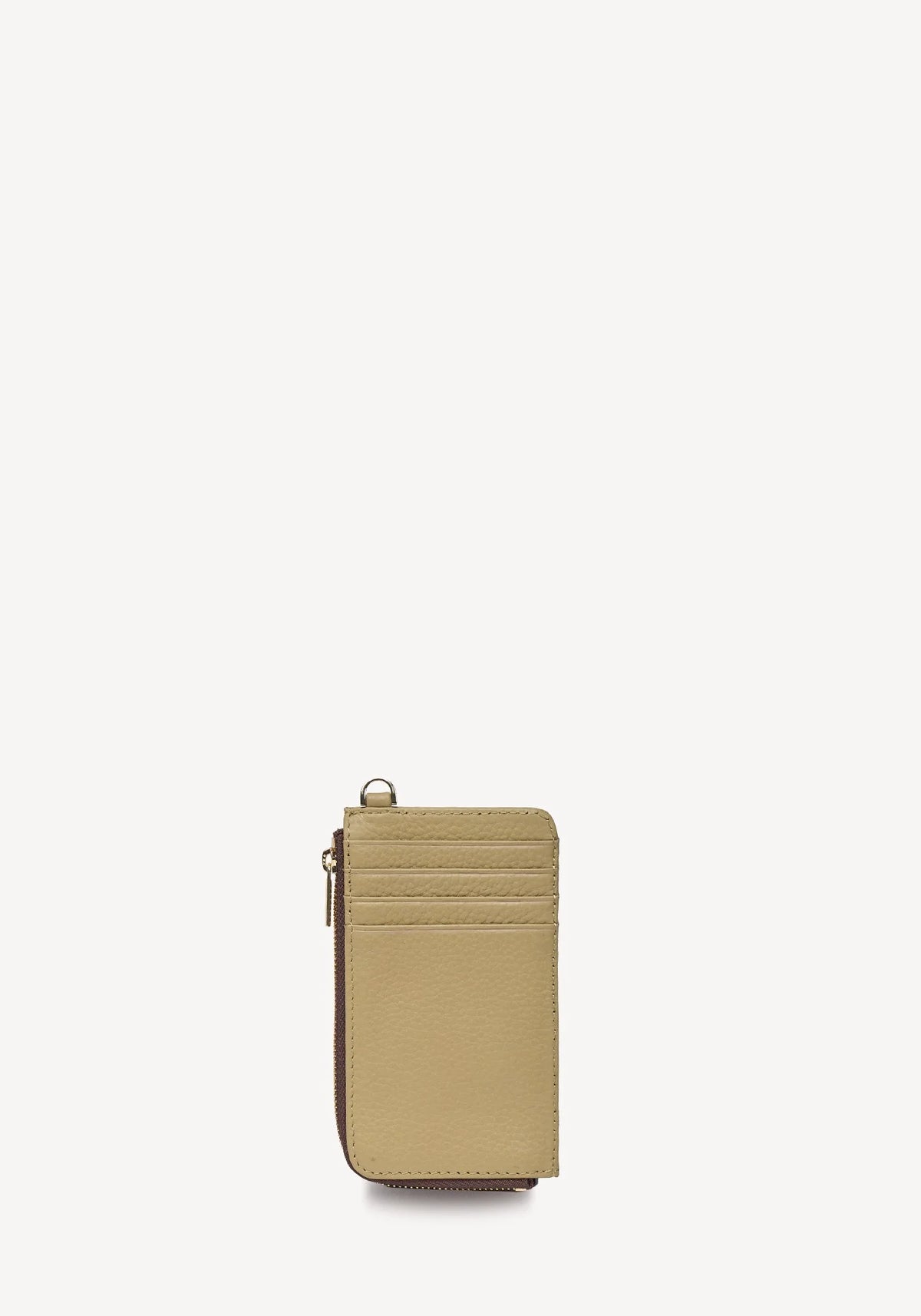 SABEN SS26 Winona Card Holder - Willow beige leather wallet