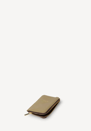 SABEN SS26 Winona Card Holder - Willow beige leather wallet