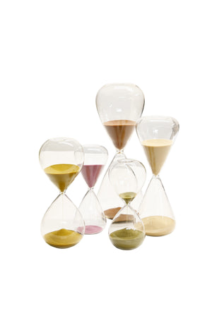 Hourglass with sand Sandtimer 15 Minutes - Soft Olive Green