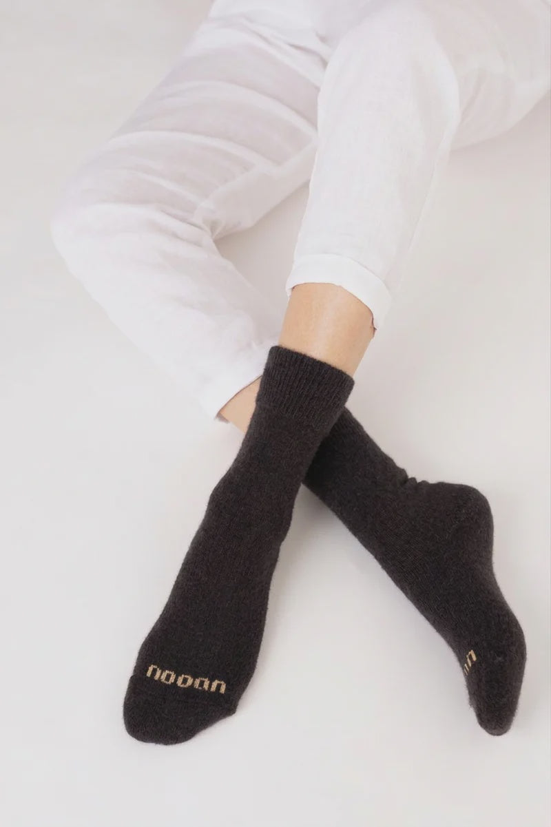 nooan Yan Possum Merino Wool Socks - Peat