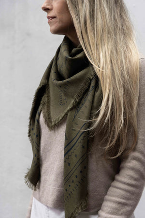 Dark Hampton The Yorke Wool Silk Scarf