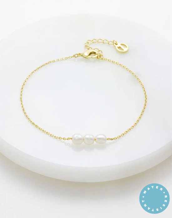 Mini Pearl Bracelet - Gold