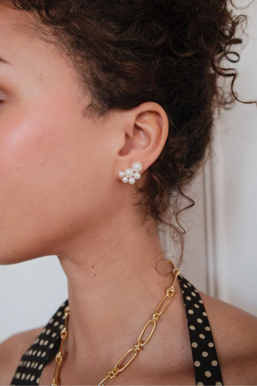 ZAFINO Josephine Pearl Earring - Gold 7378