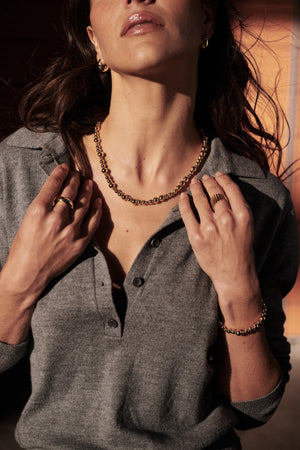 ZAFINO Naomi Necklace Gold beaded necklace