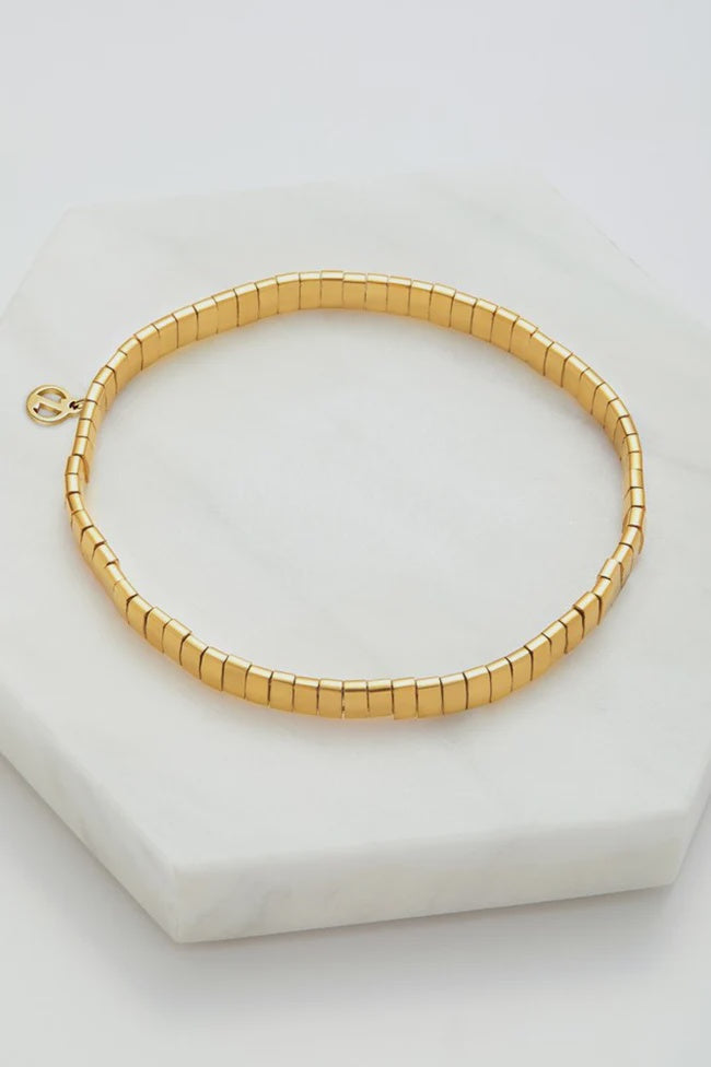 Zafino Australia Tile Stretch Bracelet - GOLD