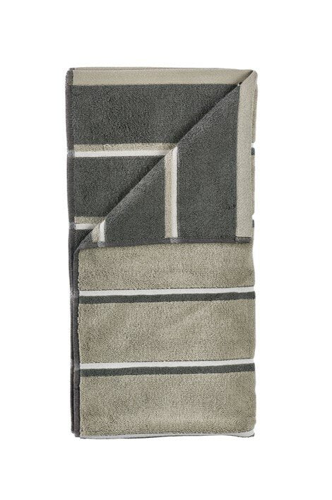Sauna Bath Towel - Eucalyptus/Olive Green/Soft Grey