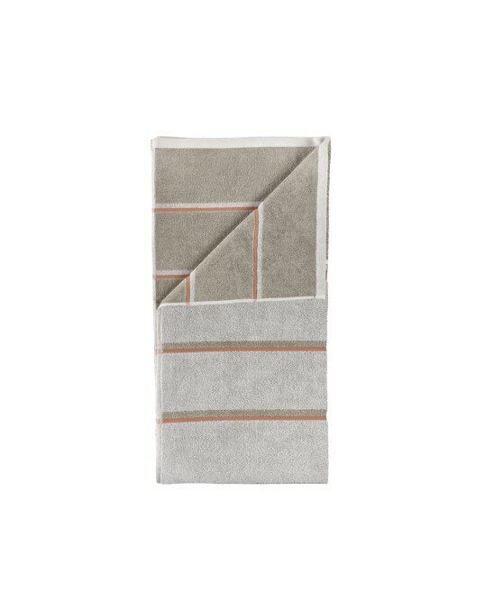 Sauna Hand Towel - Soft Grey/Eucalyptus/Terracotta (100x50cm)