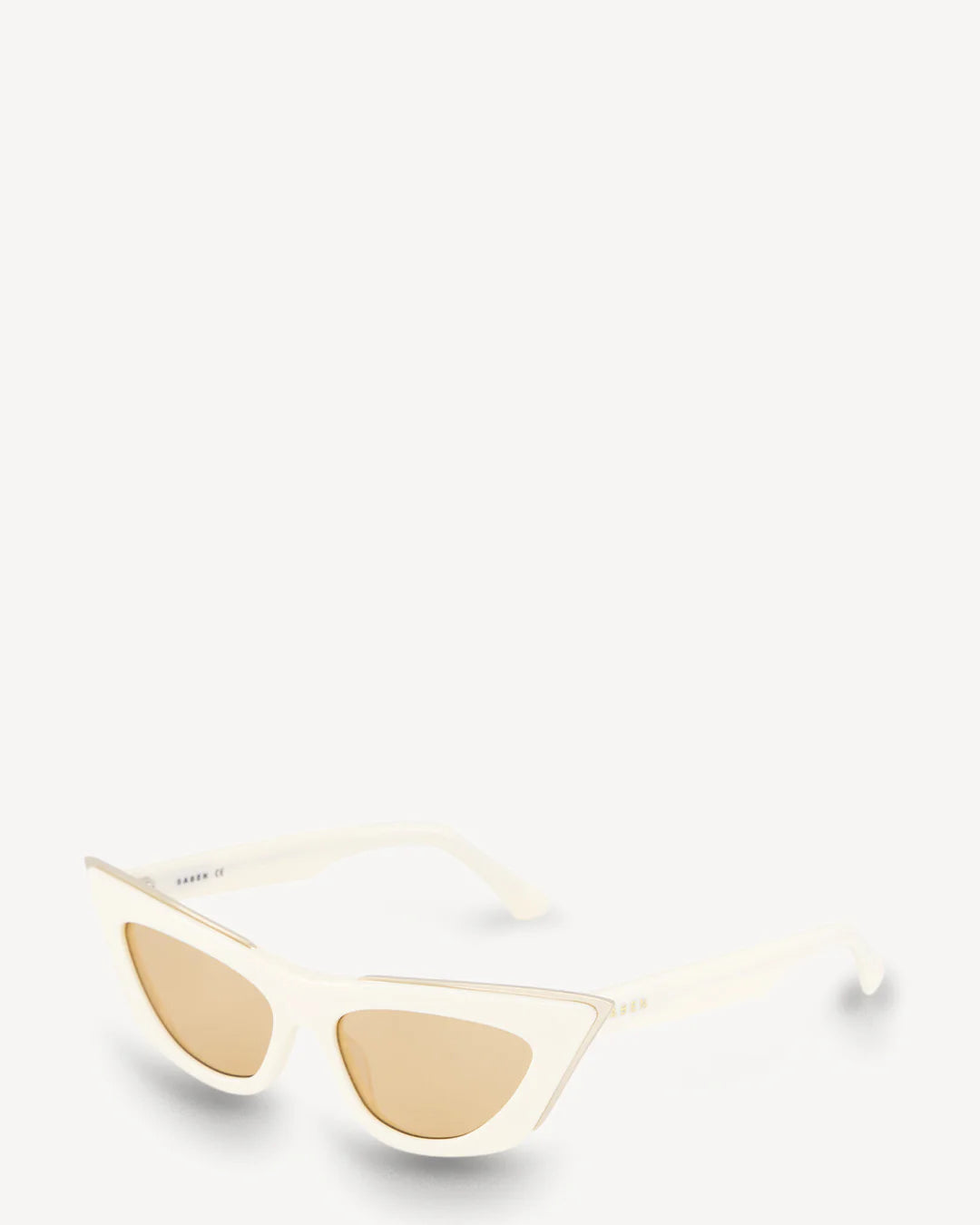 SABEN Peyton Sunglasses - Off-White Cat-eye sunglasses with white frame  