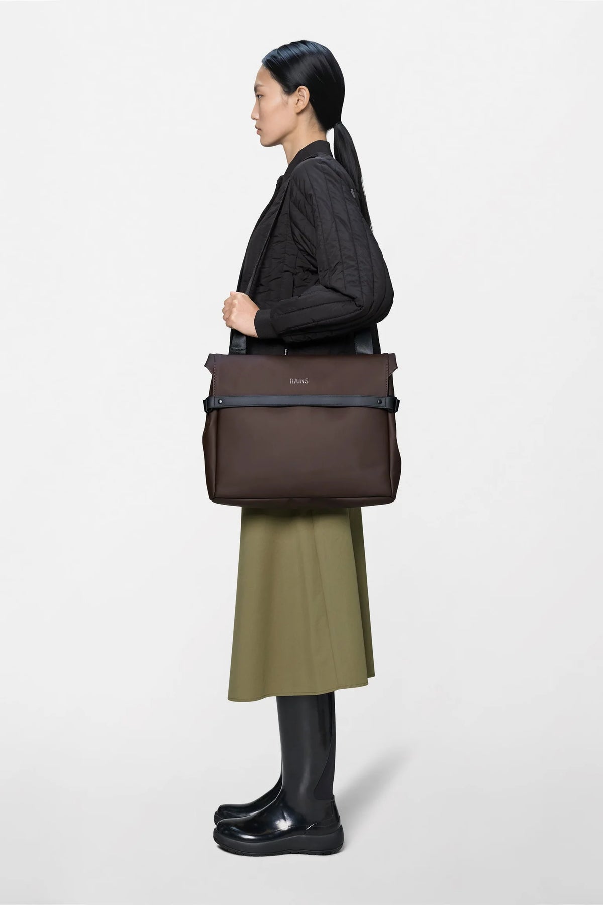 RAINS OTG Messenger Bag - Bark