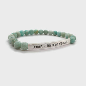 Little Taonga Amazonite Gemstone Bracelet – Aroha to the moon and back