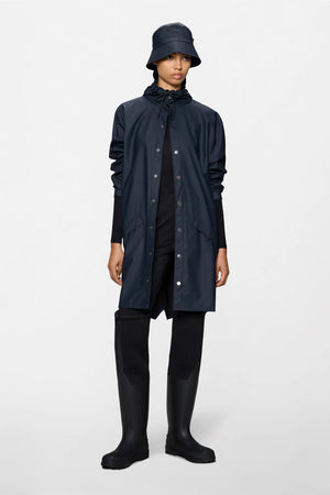 Rains Long Jacket - Navy