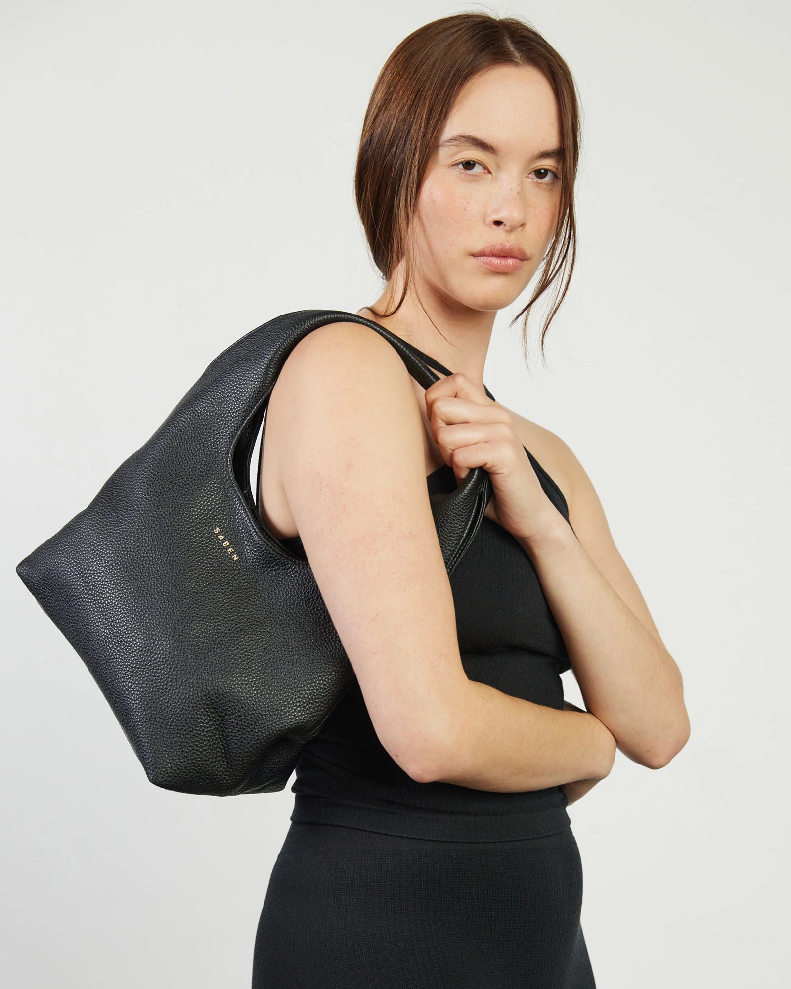 SABEN Kiki Shoulder Bag - Black Lightly Milled