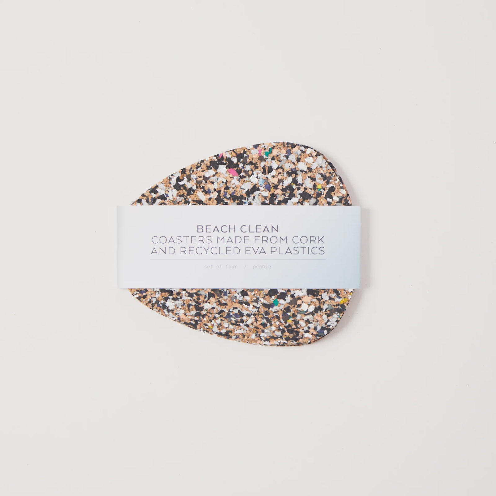 Love Liga Beach Clean Pebble Coaster set of 4