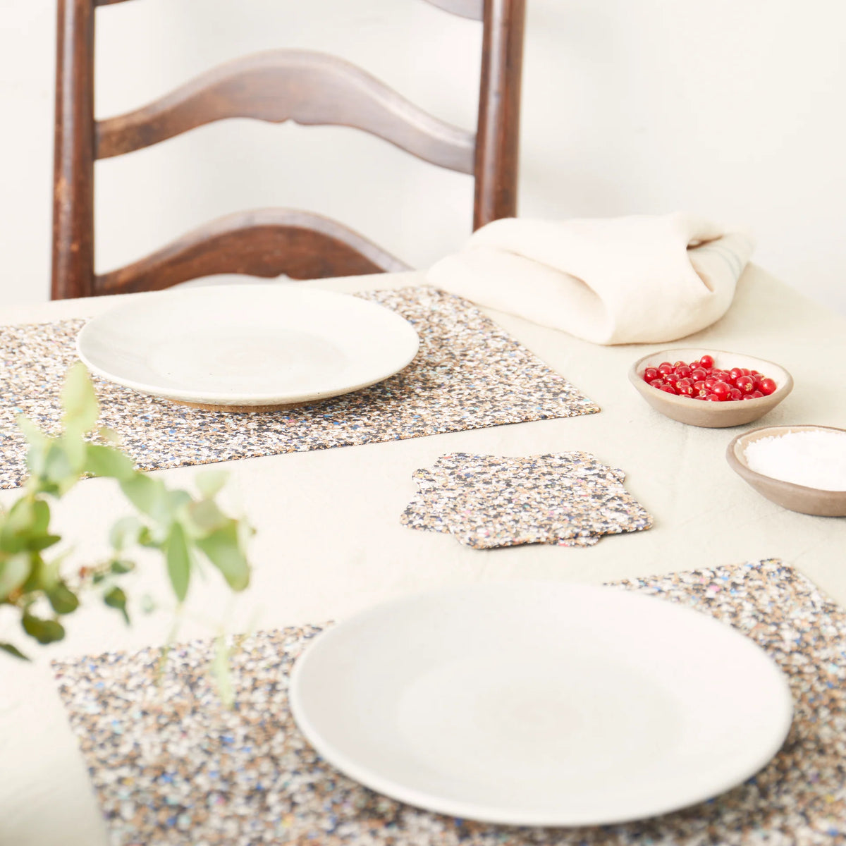 Love LIGA Beach Clean Square Coaster set of 4