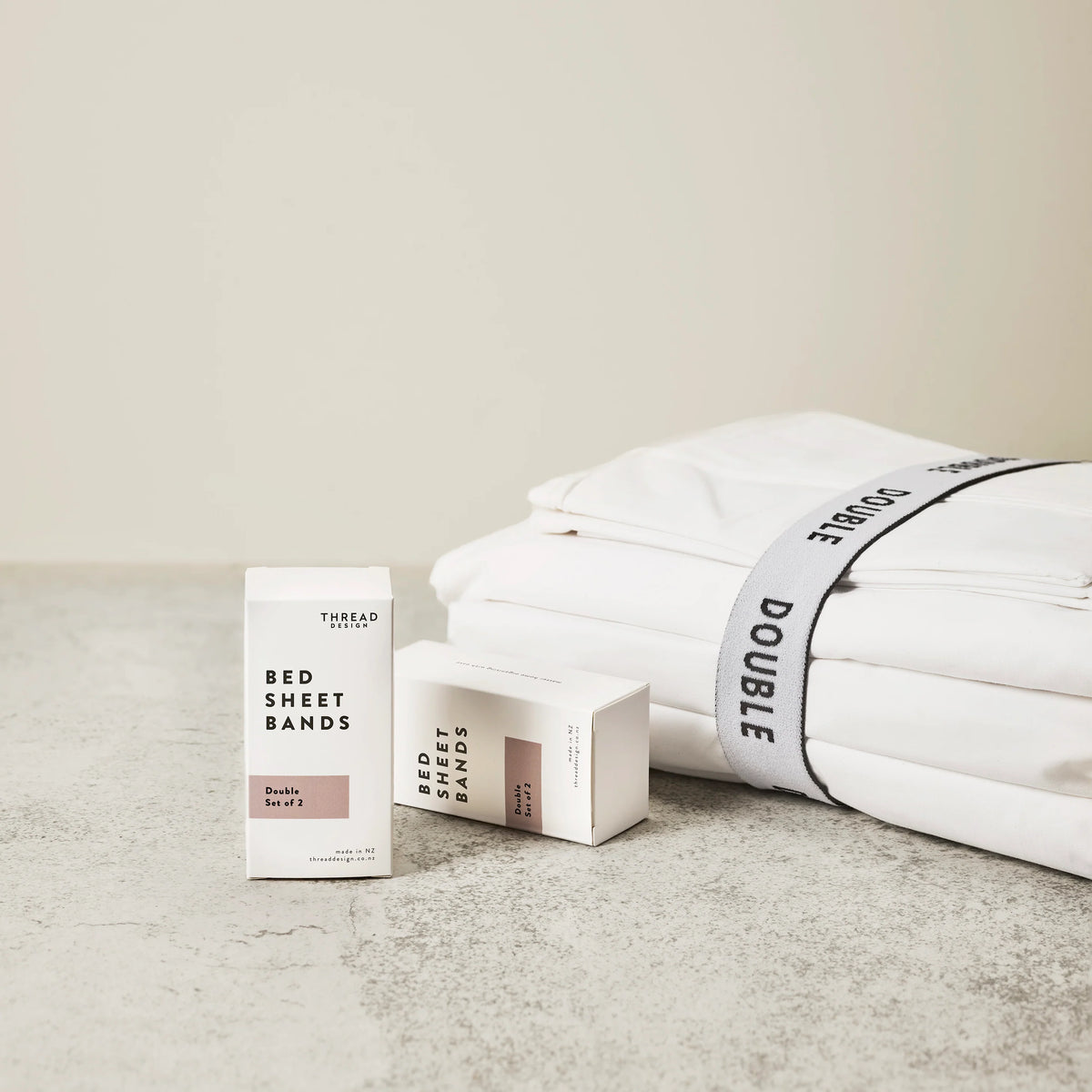 THREAD DESIGN Bed Sheet Bands - Set Of 2 NZ Made 