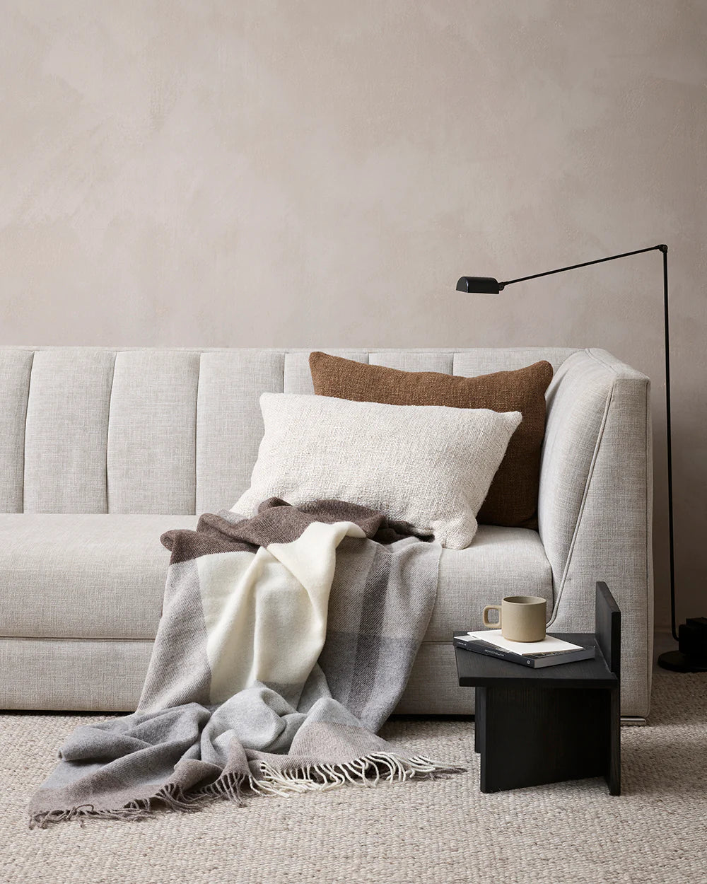 Baya Brunswick Fawn Throw Furtex NZ Wool