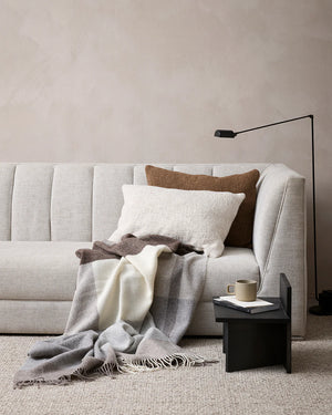 Baya Brunswick Fawn Throw Furtex NZ Wool