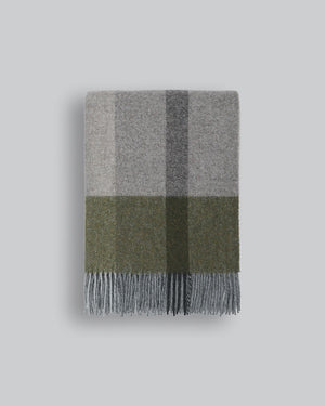 Furtex Brunswick 100% NZ Wool Throw - Olive 130x180cm