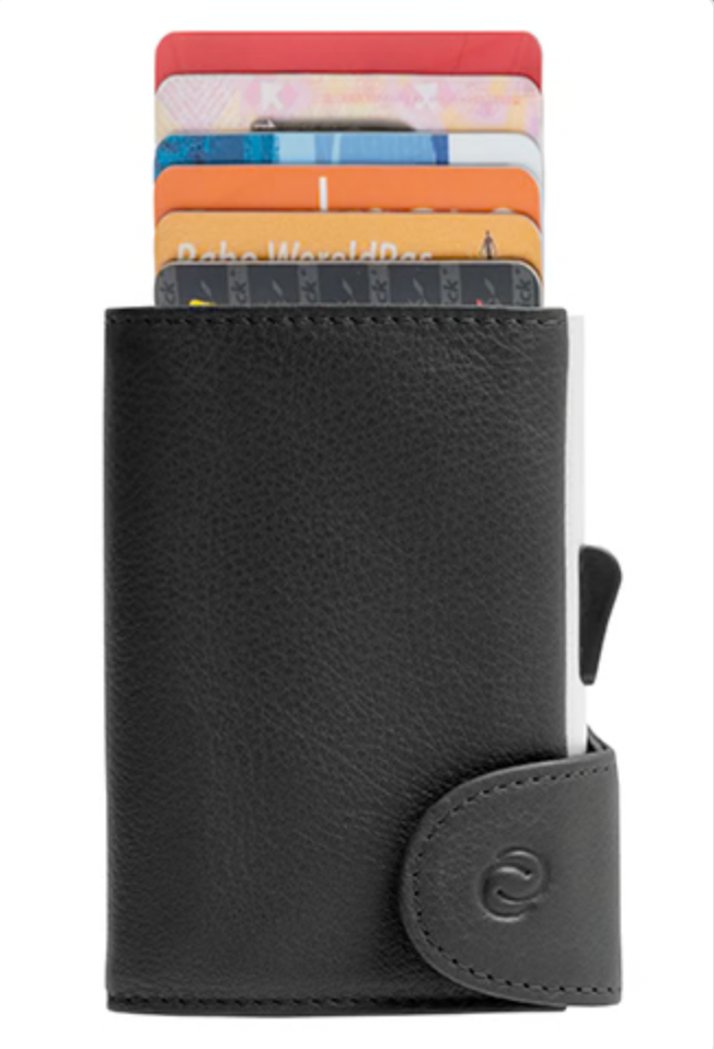 c-secure Single Credit Card Wallet - Black Nero