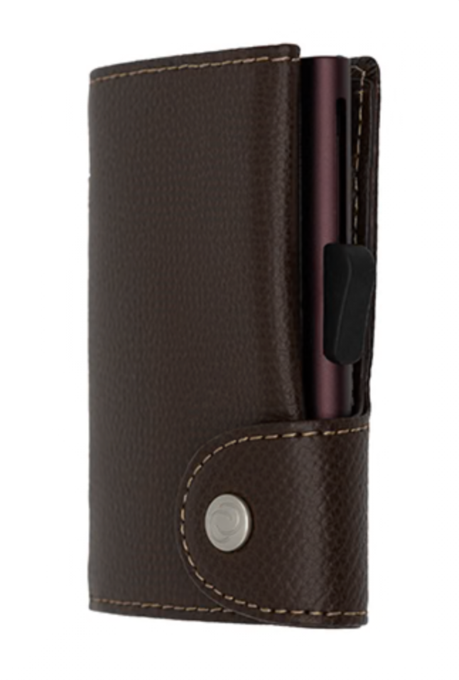 c-secure Single Credit Card Wallet - Tobacco