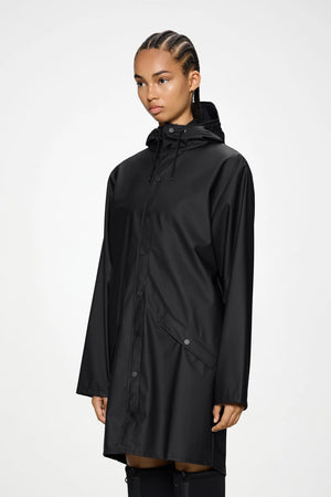 Rains Long Jacket - Black