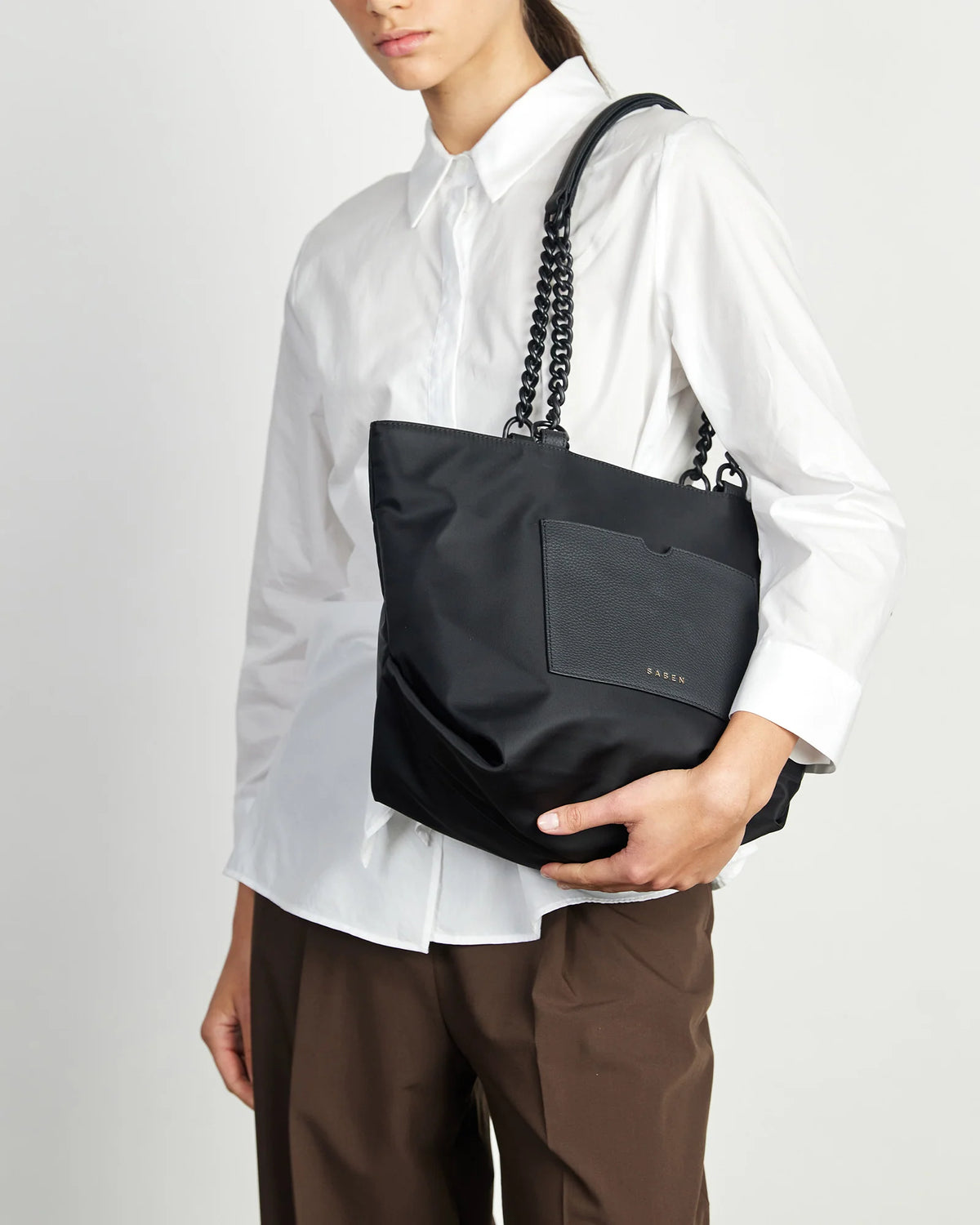 Saben Bag Paris Tote Black Recycled Nylon AW25