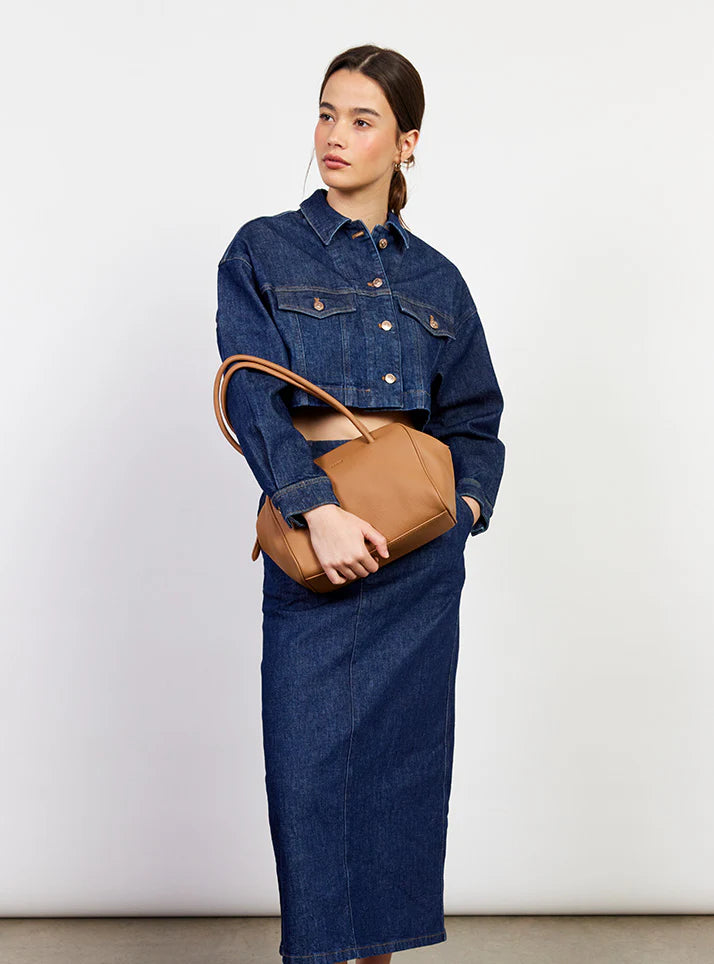 SABEN Isla Shoulder Bag - Toffee Luxe Brown handbag