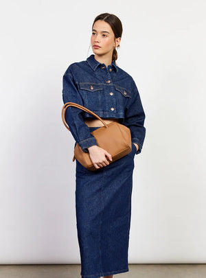 SABEN Isla Shoulder Bag - Toffee Luxe Brown handbag