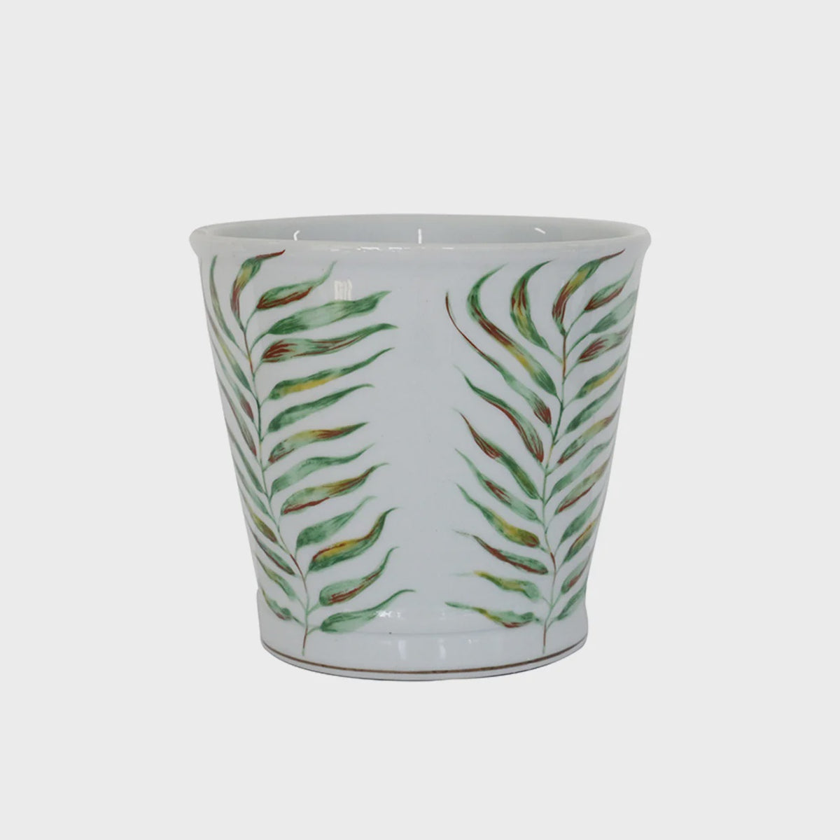 Palm Leaf Crackled Planter Small - CC Interiors