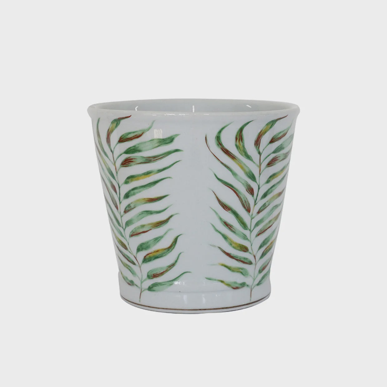 Palm Leaf Crackled Planter Small - CC Interiors
