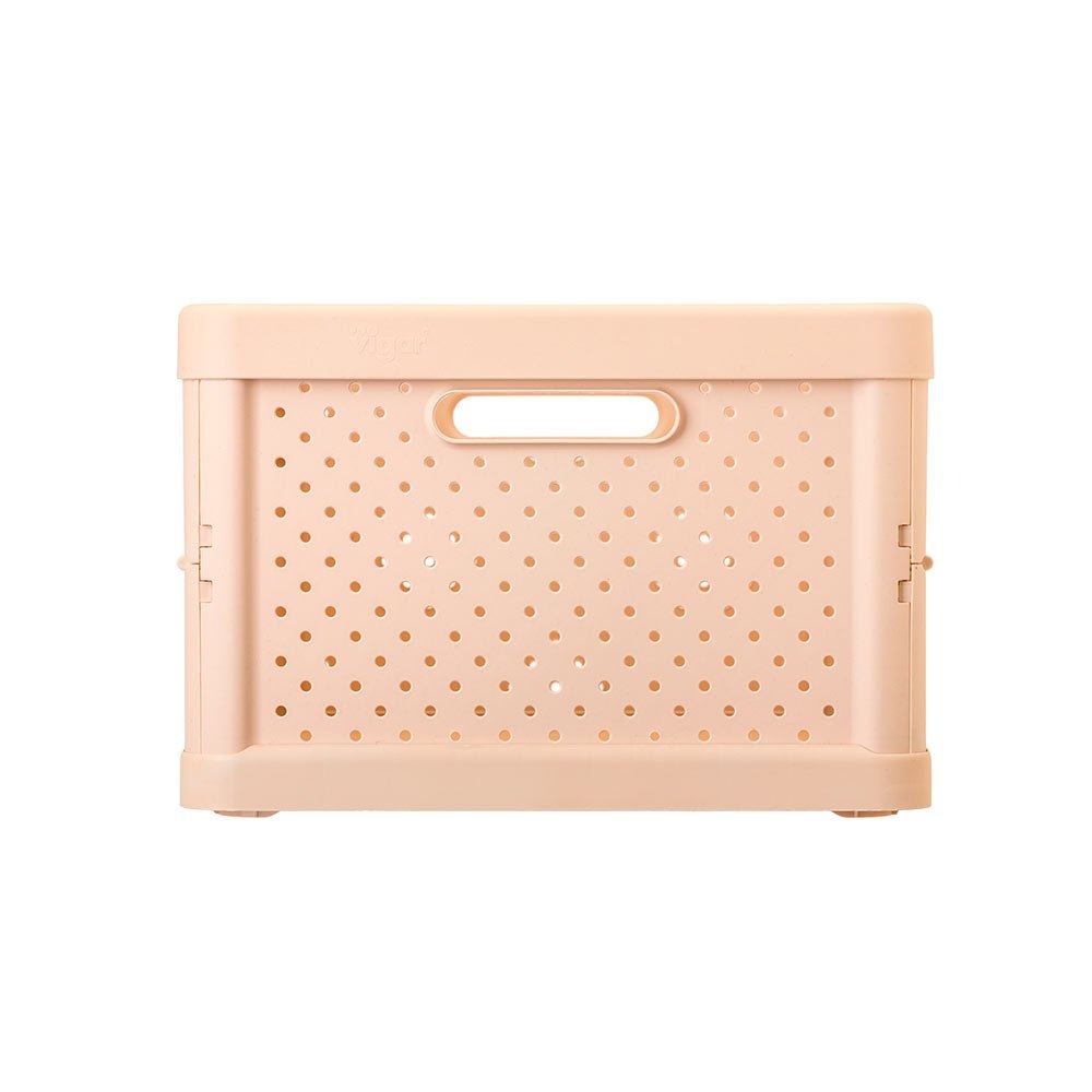 Compact Folding Crate - Peach Pink