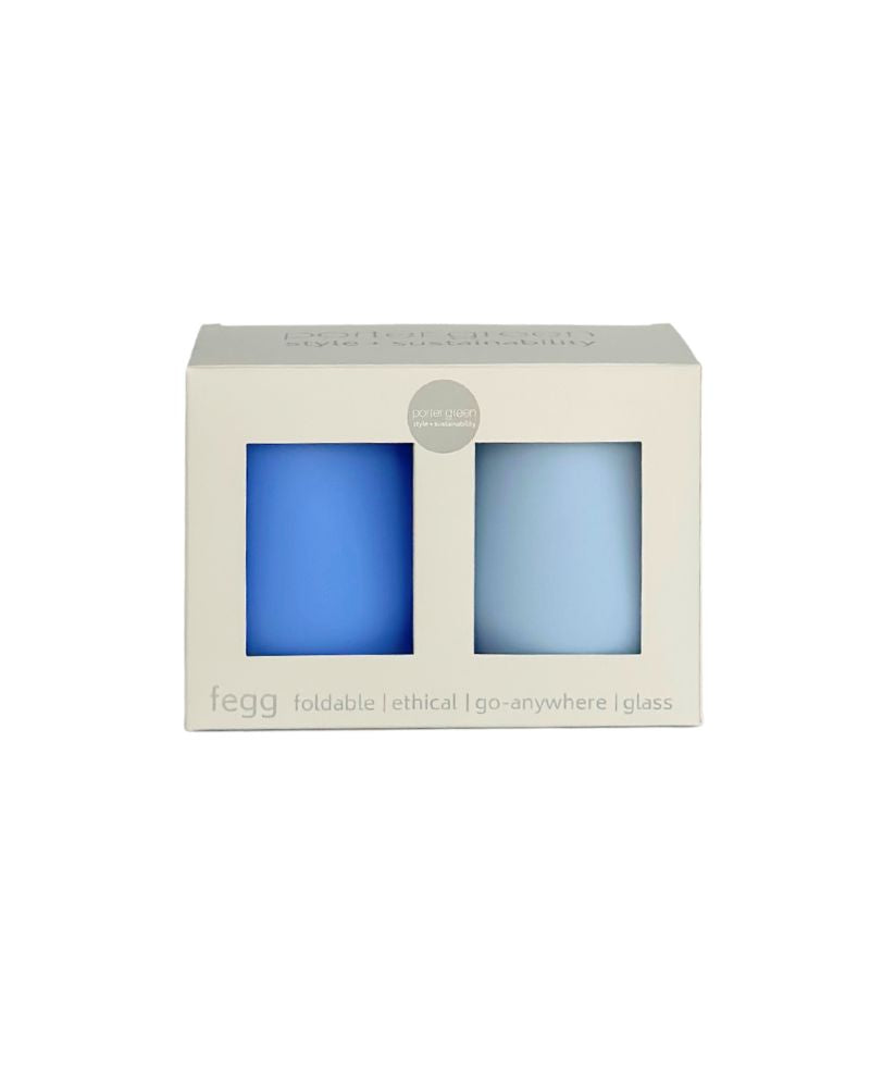 Porter Green Sky + Kingfisher| Fegg | Silicone Unbreakable Glasses Beach Swimming Pool Picnic Drinkware