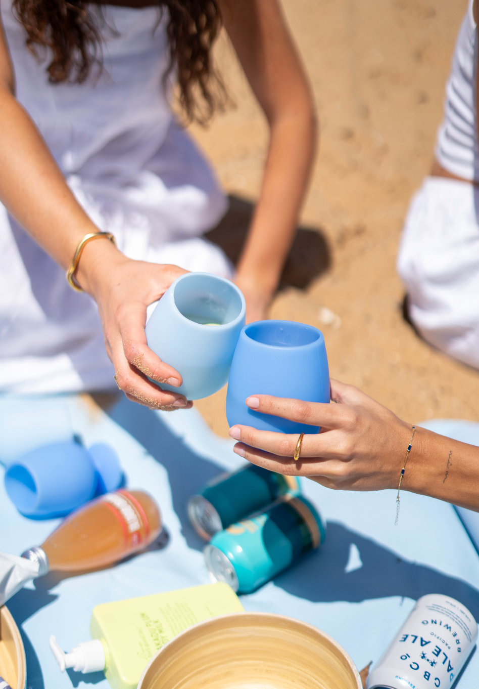 Porter Green Sky + Kingfisher | Fegg | Silicone Unbreakable Glasses Beach Swimming Pool Picnic Drinkware