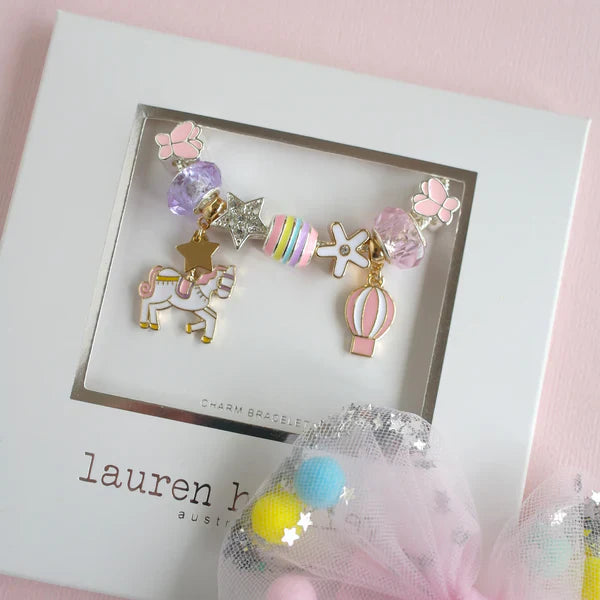 Lauren Hinkley Unicorn Carousel Charm Bracelet Charm bracelet with colorful charms
